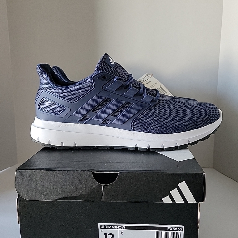 adidas Ultimashow Men's Size 12 Running Shoes Tech Indigo Blue White New NIB - Picture 1 of 10